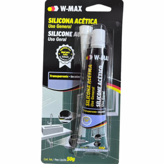 SILICONA ACETICA 50g TRANSPARENTE W-MAX